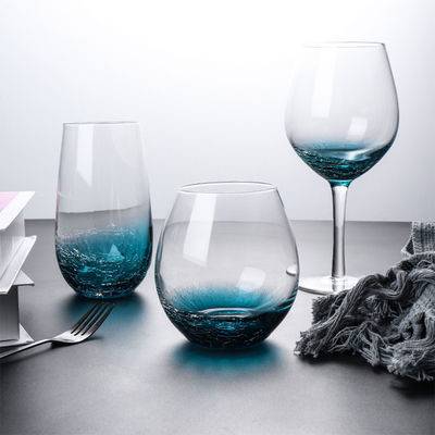 620ml Handmade Clear Lead Free Crystal Wine Glasses supplier