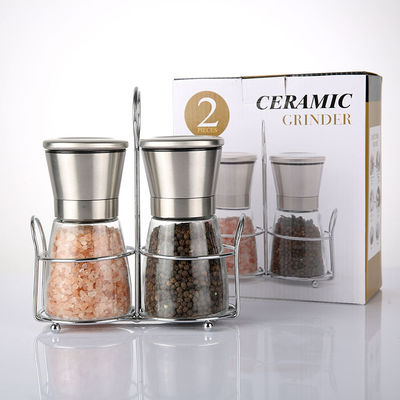 80ml Ceramic Blades Refillable Glass Pepper Grinder supplier