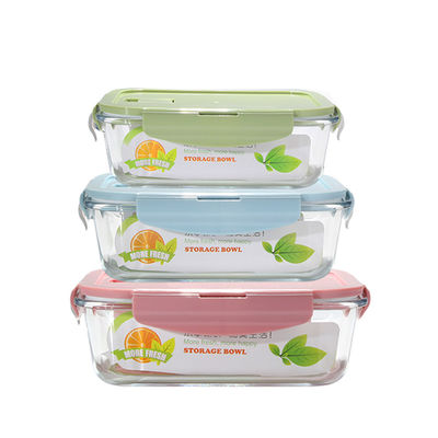 680ml Snap Locking Airtight Glass Meal Prep Container supplier