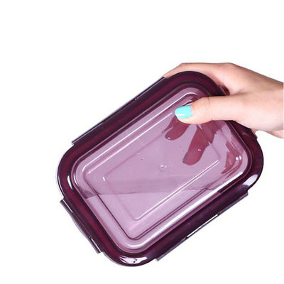 Clear BPA Free Leakproof 410ml Glass Food Container supplier