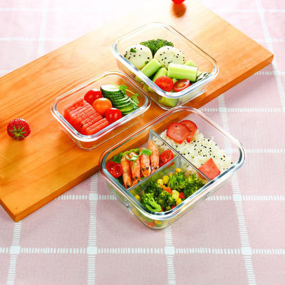 Clear BPA Free Leakproof 410ml Glass Food Container supplier
