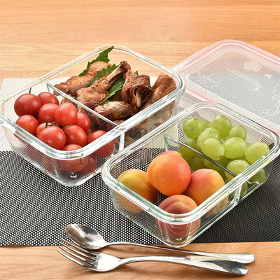 Leak Proof 1000ml 0.8mm Borosilicate Glass Food Container supplier