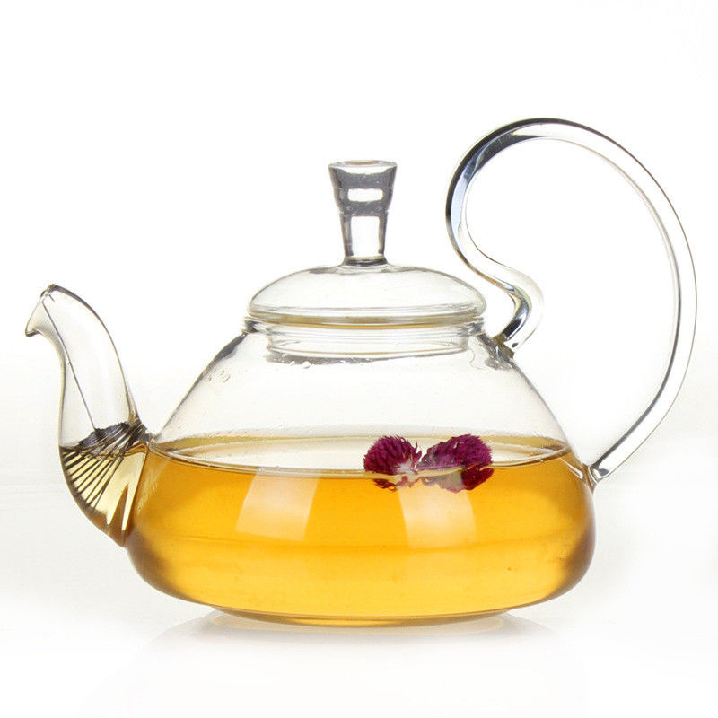Small Loose Leaf Clear Glass Teapot With Glass Strainer / Lid Eco Friendly supplier