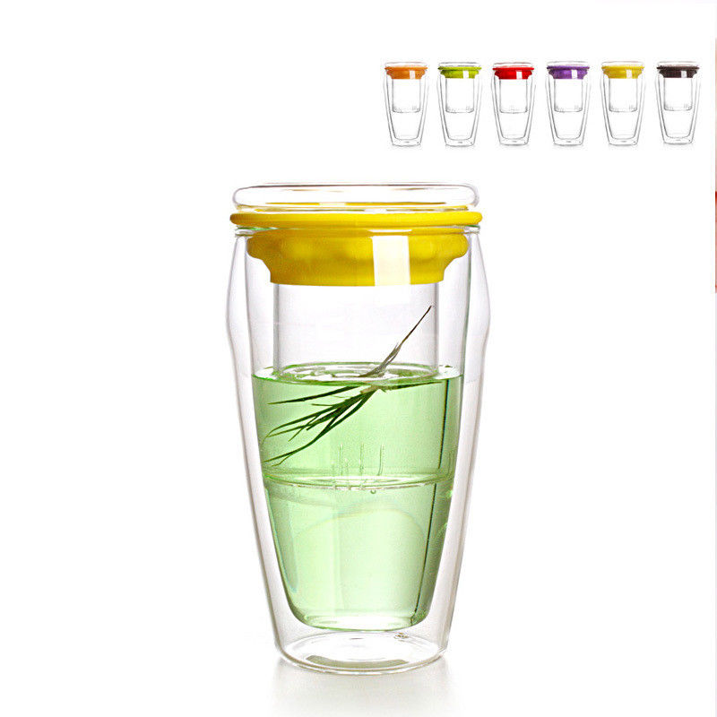 Borosilicate Glass Tea Infuser Cup Tea Maker For Blooming / Loose Leaf / Green Tea supplier