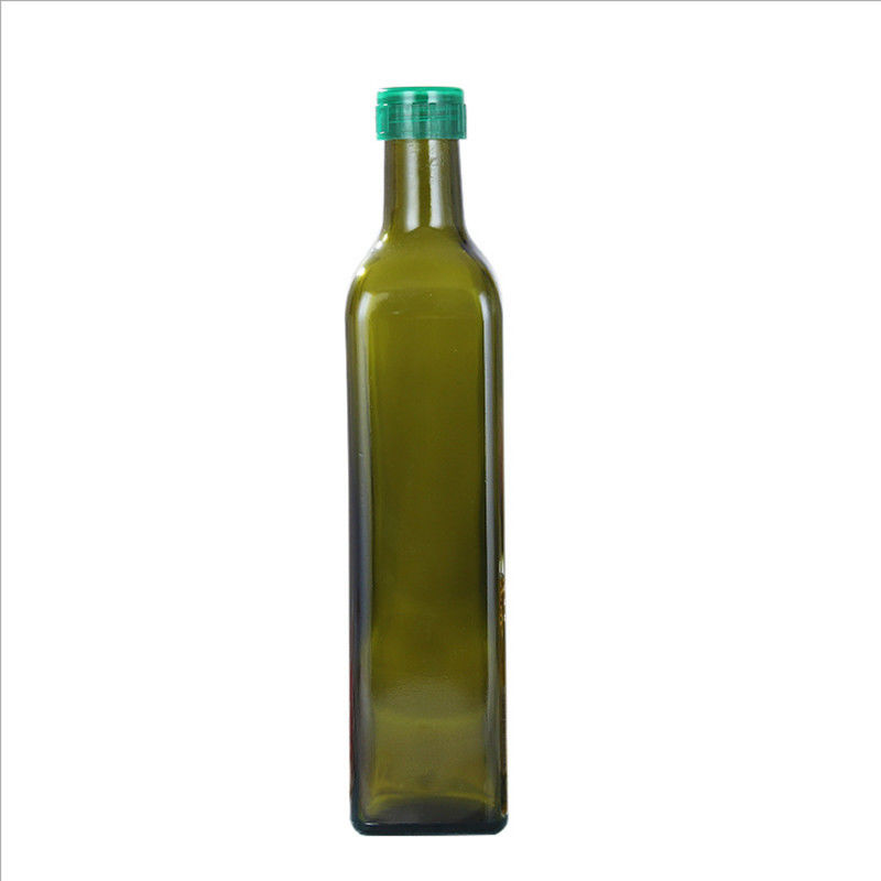 Food Grade Antique Olive Oil Bottle , Vinegar Lead Free Glass Sauce Bottles supplier