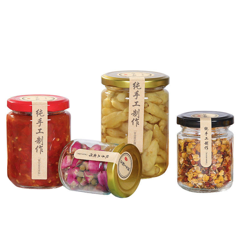 Twist Off Metal Lid 8 Oz Jam Jars With Lids , Small Glass Containers For Kitchen supplier