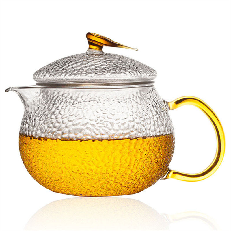 High Temperature Resistant Borosilicate Glass Teapot , Glass Filter Flower Teapot Set supplier