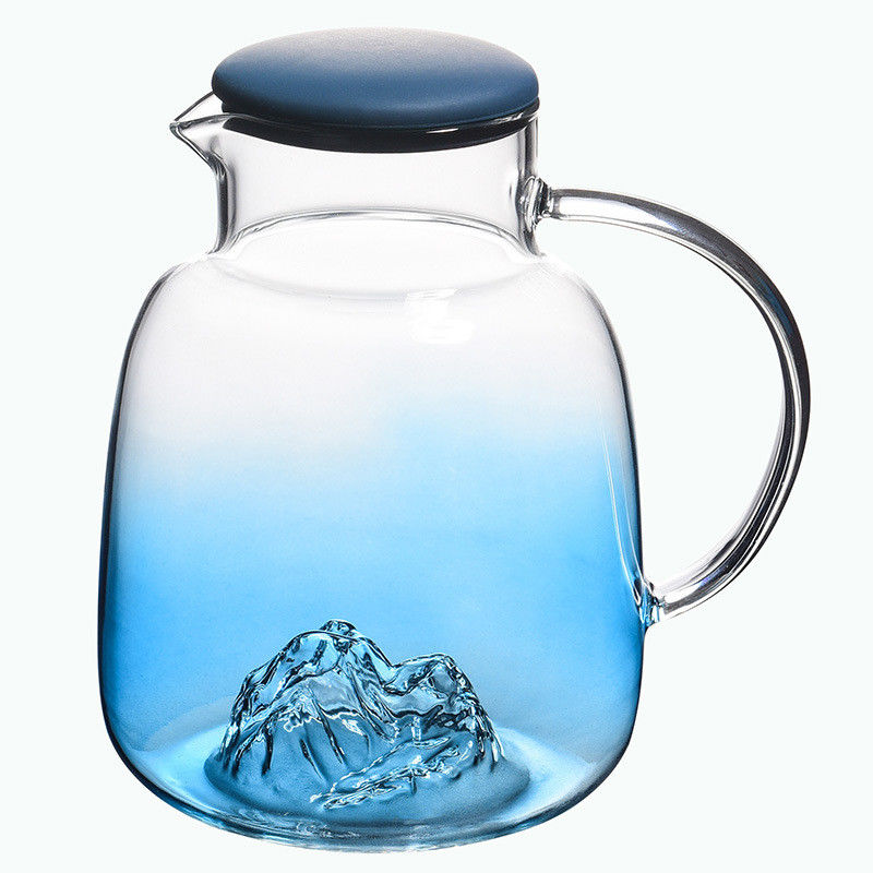 Juice Beverage 1800ml Hand Blown Glass Water Pitcher supplier